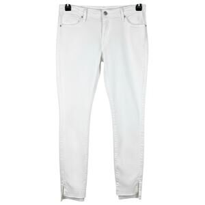 Just Black Nadine Skinny Jeans Women 26 / 28 White Step Hem Stretch READ
